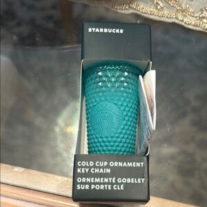 Starbucks Turquoise Cold Cup Key Chain